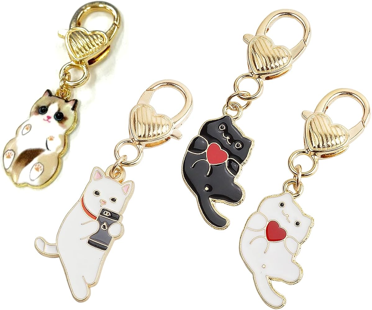 猫キーホルダー24個セット売り Amazon.co.jp: prendre 4個セット 各種1個入 キーホルダー ペア 猫